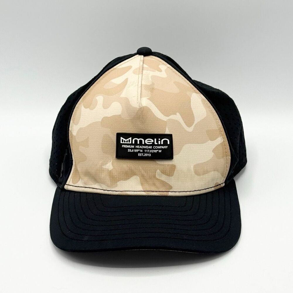 Melin Odysea Stacked Hydro Snapback Hat in a Sand/Brick Colorway 56-60cm
